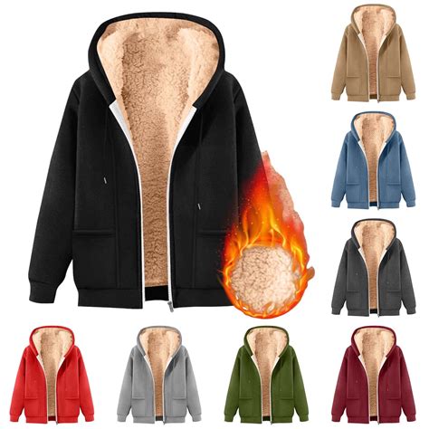 BXINGOHAI Men's Fleece Jacket Sherpa Lined Warm Full Zip Up Hoodie ...