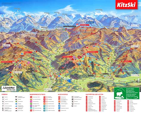 Kitzbühel summer trails map - Ontheworldmap.com