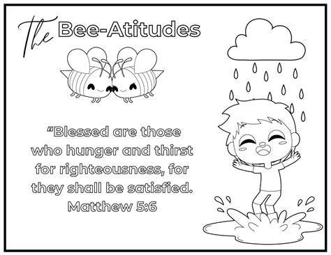 Beatitudes Coloring Sheet Printable