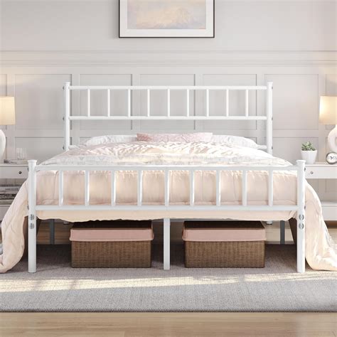 Yaheetech Double Metal Bed Frame 4ft6 Modern Style India | Ubuy