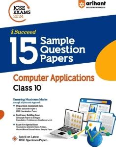 ICSE Exams 2024 I-Succeed 15 Sample Question Papers Computers ...