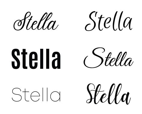 Stella Svg , Baby Names Svg, Wedding Names Svg - Etsy | Name tattoos ...