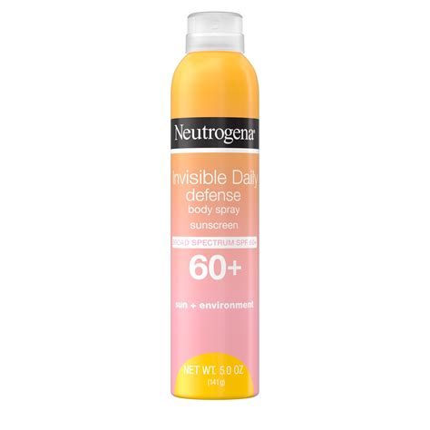 Neutrogena Invisible Daily Defense Travel Sunscreen Spray, SPF 60, 5 fl ...