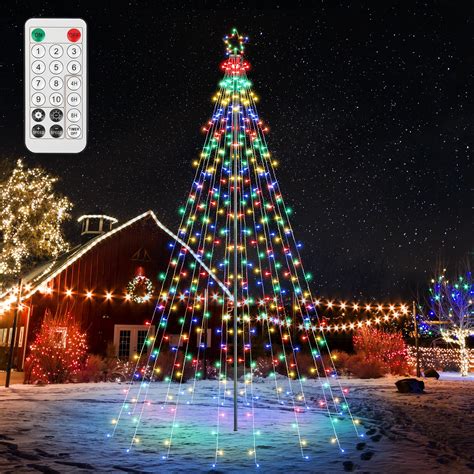 Lomotech Christmas Tree Lights, 404 LED 10Ft Dynamic Cascading Iron ...