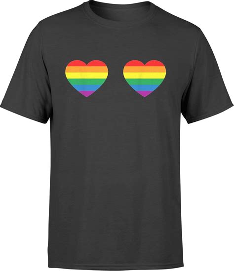 LGBT Pride Support Gay Pride Rainbow Heart Seins T-shirt standard ...