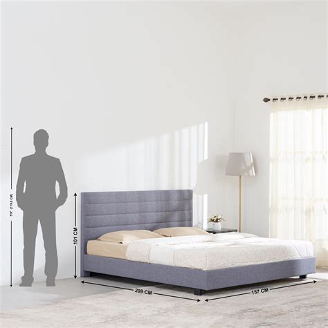 Buy Connect Planks Queen Bed - Grey from Home Centre at just INR 32498.0