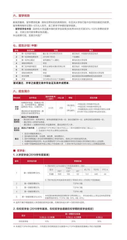 青岛科技大学与韩国世宗大学本科留学招生简章-青岛科技大学教育部出国留学培训基地