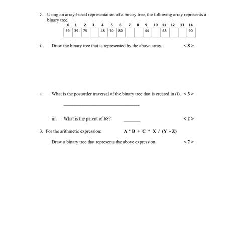 Binary Tree Operations Using Arrays 的图像结果