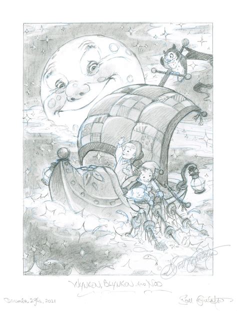 Wynken, Blynken and Nod Drawings — The Art of Scott Gustafson