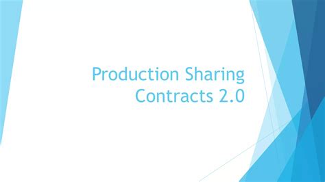 PRODUCTION SHARING CONTRACTS (By Edwin Kimani & Kate Mavuti) | PPTX