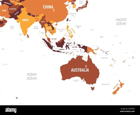 Asia Map Without Country Names