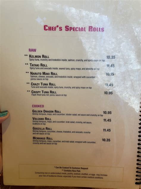 Menu at Fancy Q Sushi Bar and Grill, Brunswick