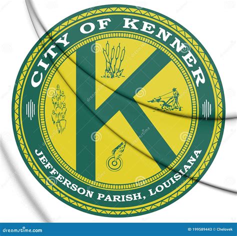 3D Seal of Kenner Louisiana, USA. Stock Illustration - Illustration of logo, county: 199589443