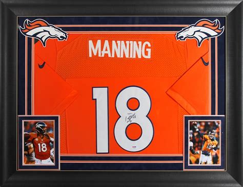 Lot Detail - Peyton Manning Signed Broncos Jersey in Custom Framed ...