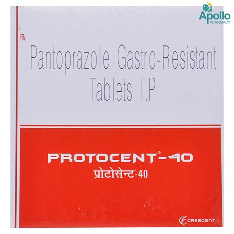Protocent 40 mg Tablet | Uses, Side Effects, Price | Apollo Pharmacy