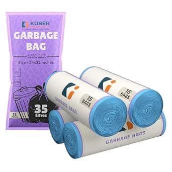 Kuber Industries 24x32 IN Blue Big Trash Bags | Extra Large Garbage ...
