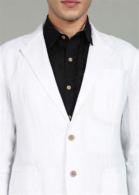 Shop Best Linen White Jacket for Men Online In India – Linen Trail