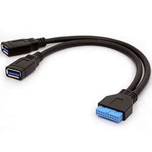 Nightwolf Black 16 Inch Single Port USB 3.1 Type C USB-C Female to USB ...