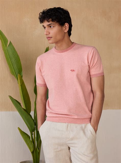 Andamen Peach Melange Crew