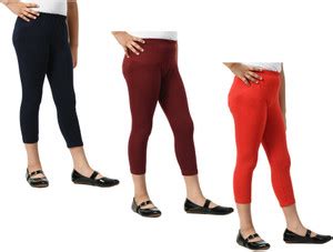 IndiWeaves Capri For Girls Casual Solid Pure Cotton Price in India ...