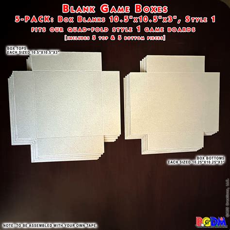 Game Box Blanks, Gamebox, Blank Box for Games, Game Boxes