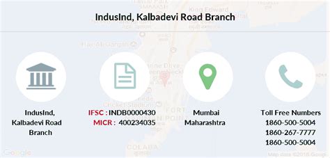 IndusInd Kalbadevi Road IFSC Code INDB0000430