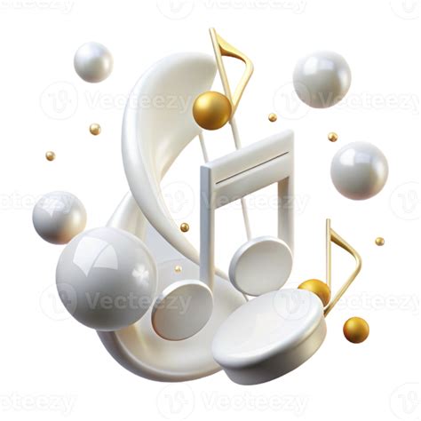 beautiful minimalist White Music Notes Transparent for Light Mode ...