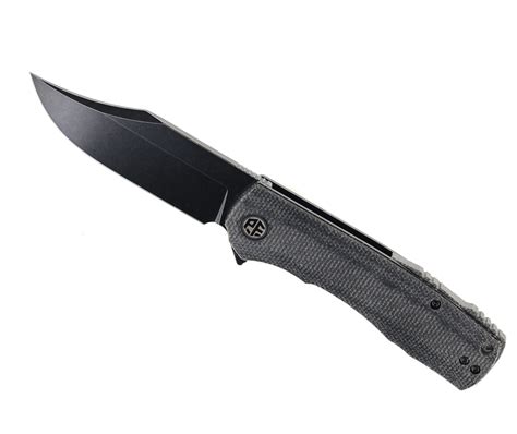 Petrified Fish Victor Folding Knife Black Micarta Handle K110 Dark ...