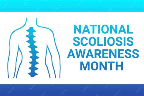 Premium Vector | National scoliosis awareness month