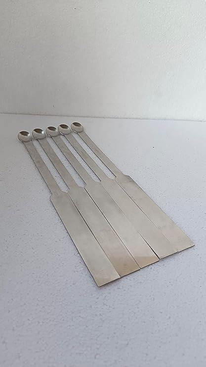 WKM Stainless Steel Micro Wire Spatula Spoon Double Ended for Chemistry ...