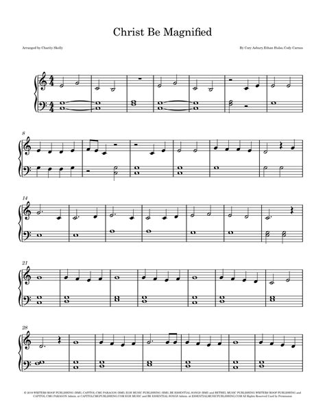 Christ Be Magnified (arr. Charity Skelly) by Cody Carnes Sheet Music ...