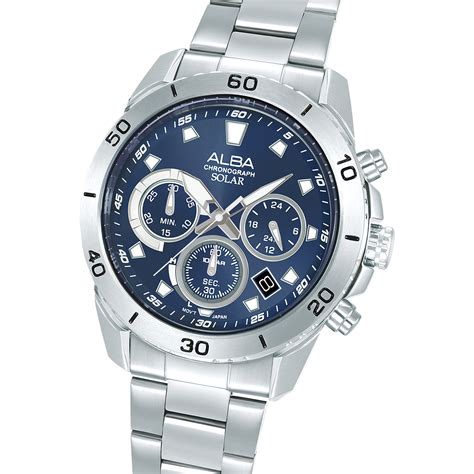 AZ5013X1 Blue Dial Solar Chronograph Watch – ALBA WATCHES INDIA