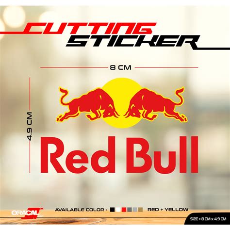 Cutting Sticker Red Bull Logo 2 Colors | Red Bull Cutting Sticker ...
