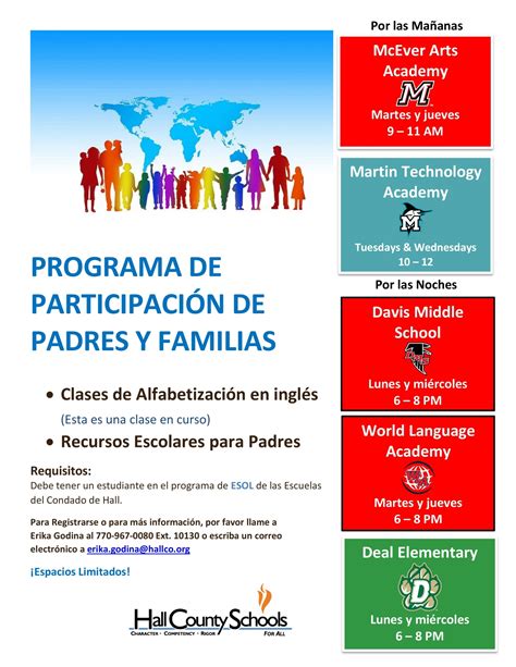 English Class flyer 24-25 – Spanish – ¡Ahora tenemos cinco ubicaciones ...