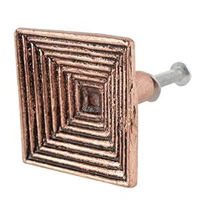 2 Piece Copper Knobs -Aluminium Knobs for Wardrobe and Drawers - Square ...