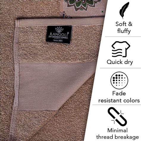 Century 450 GSM Cotton Bath Towel (Size: 71x147 CM) – Rangoli