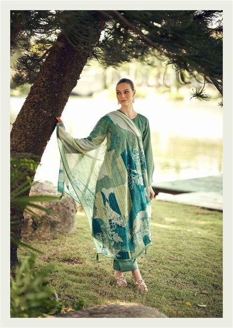 Sadhana Iliana Muslin Silk Printed Dress Material Collection