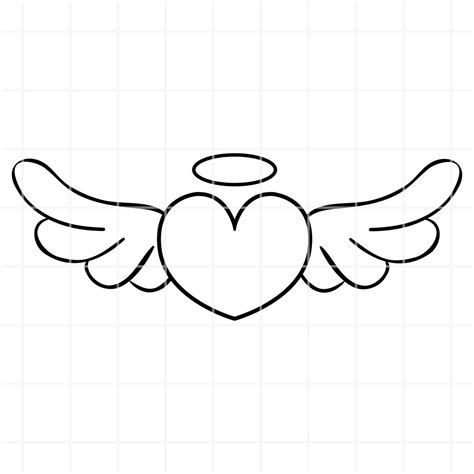 Buy Angel Wings Svg. Angel Wings Png. Angel Wings Clipart. Heart Svg ...