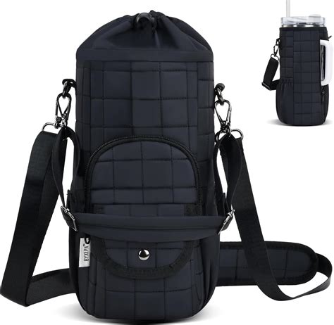 Amazon.com : Water Bottle Carrier Bag Insulated with Phone Pocket Quilt ...