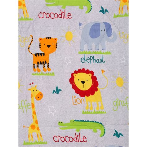 Buy HOSTA HOMES Grey & Green Cartoon Characters Heavy Winter 210 Gsm ...