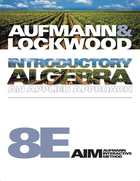 Buy Student Solutions Manual for Aufmann/Lockwood's Introductory ...