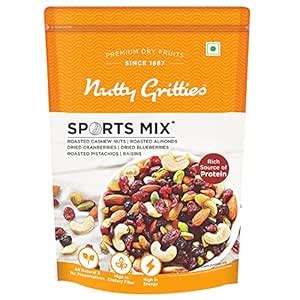 Nutty Gritties Sports Mixed Nuts and Dry Fruit 200g - Roasted Almonds ...