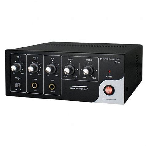 SPECO TECHNOLOGIES, (2) Mic (1/4 in and 1/4 in or XLR)/Aux (1/4 in ...