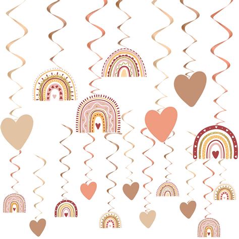 Buy 42 Pcs Boho Rainbow Party Decorations Birthday Party Decorations ...