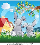 Image result for Bunnies and Spring Flowers Clip Art