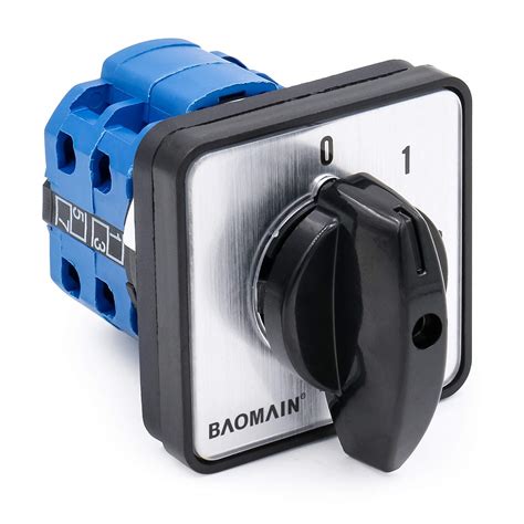 Buy Baomain Cam Changeover Switch AC 660V 20A 8 Terminals 5 Position ...