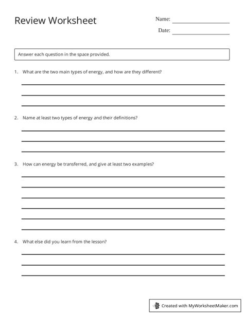 Image result for Course Review Worksheet