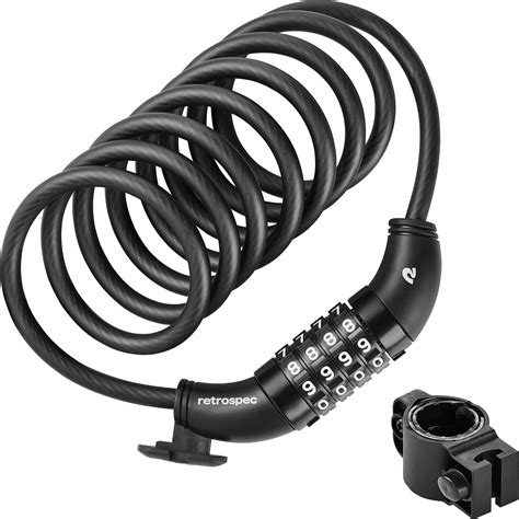 Amazon.com: SEPOX® 6 Ft Long Resettable Combination Bike Cable-Lock 5 ...