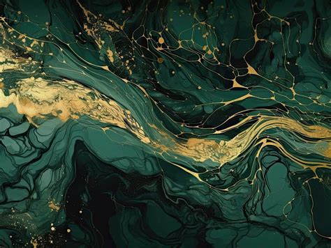 Download Abstract Green Gold Marble Pattern Wallpaper | Wallpapers.com