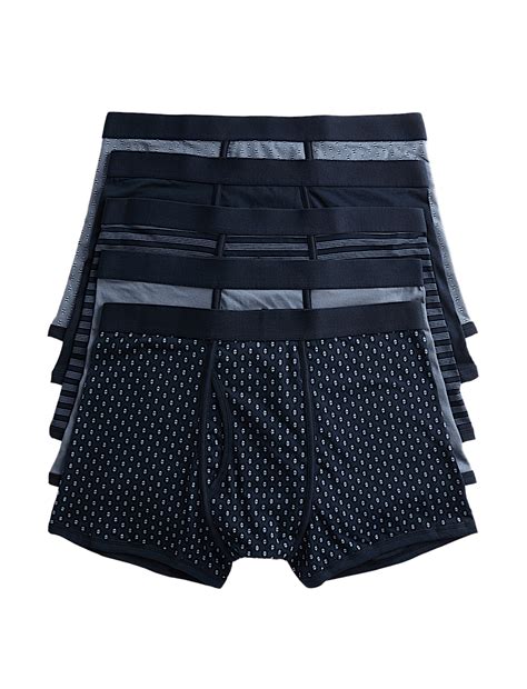 Buy 5 Pack Cotton Stretch Geometric Trunks at Marks & Spencer